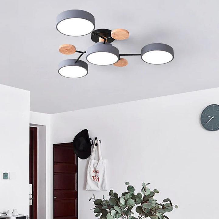 Slanke Design Plafondlamp met Handgemaakte Afwerking