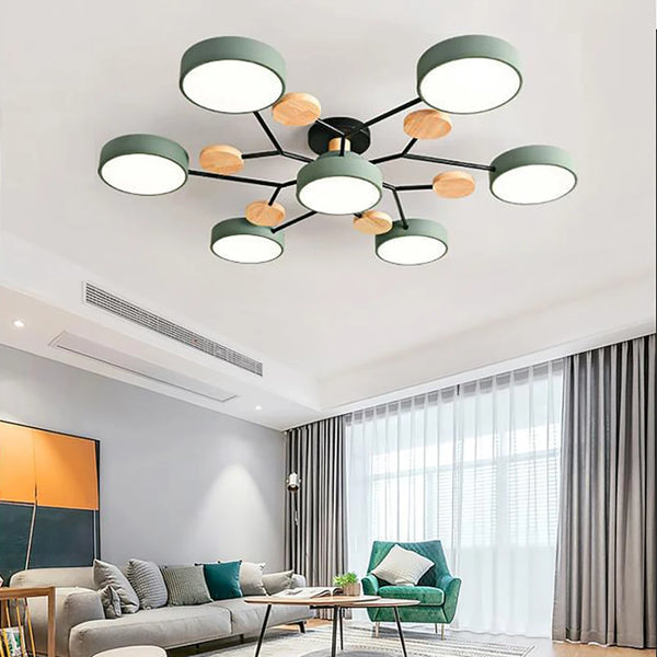 Slanke Design Plafondlamp met Handgemaakte Afwerking