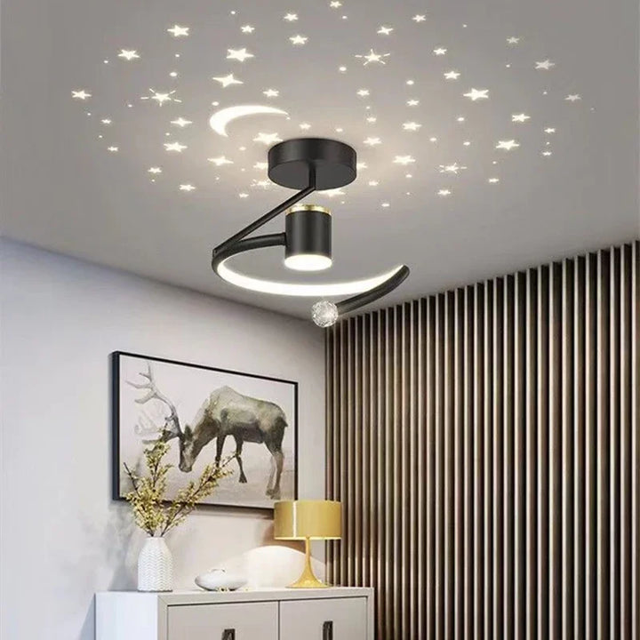 LED-plafondlamp met sterreneffect, dimbare kamerverlichting