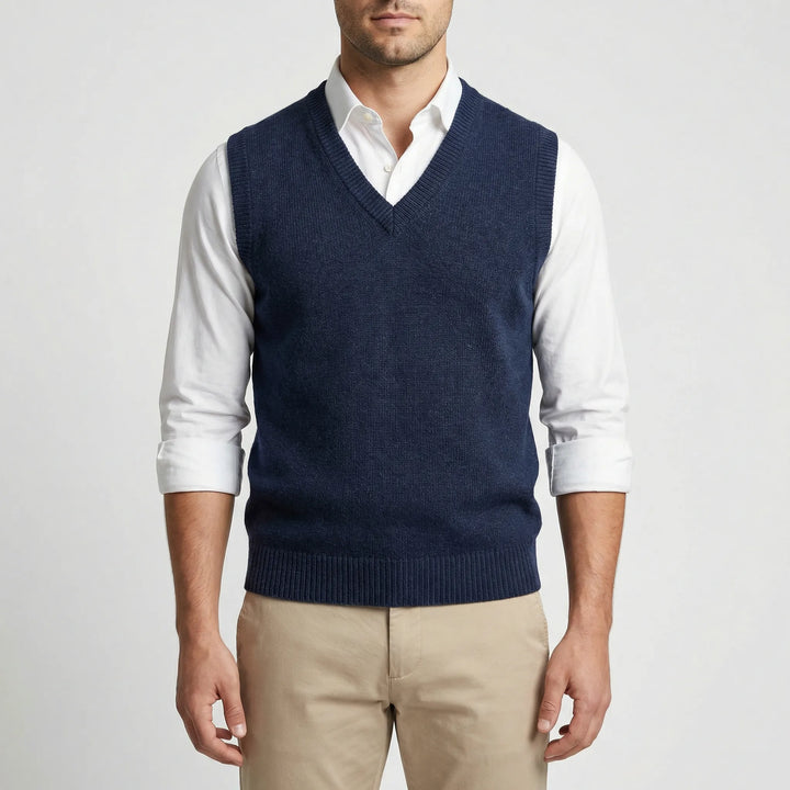 Mouwloze heren gilet met V-hals - Donnie