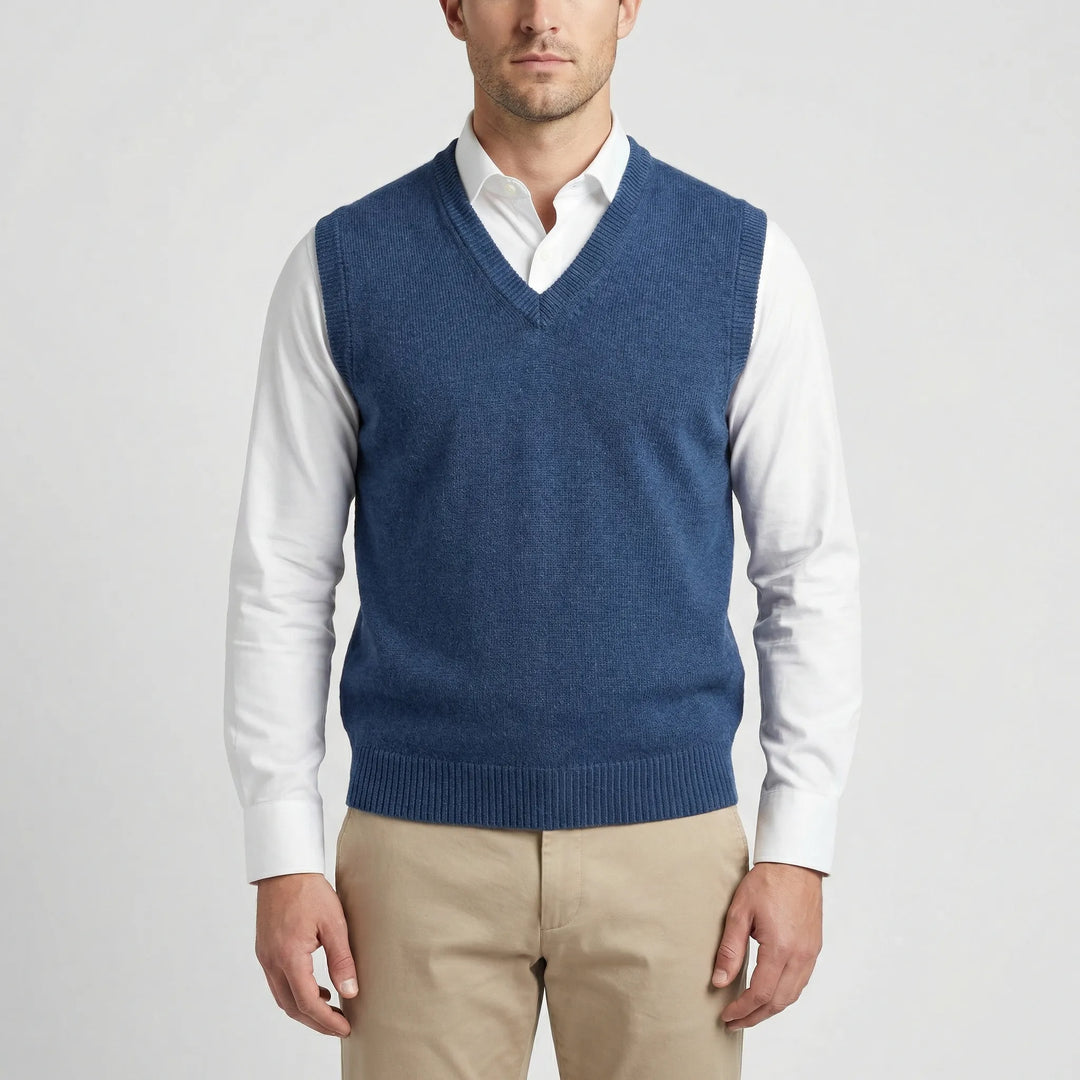 Mouwloze heren gilet met V-hals - Donnie