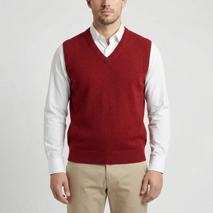 Mouwloze heren gilet met V-hals - Donnie