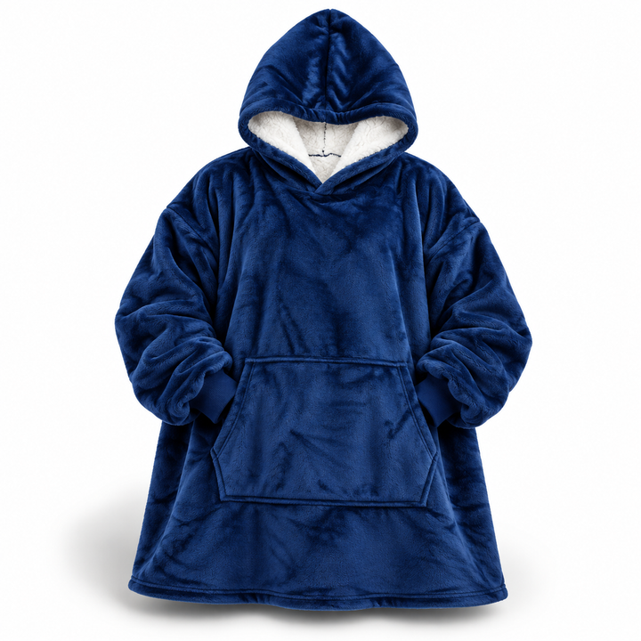 Ultrazachte oversized sherpa-hoodiedeken (met zak)