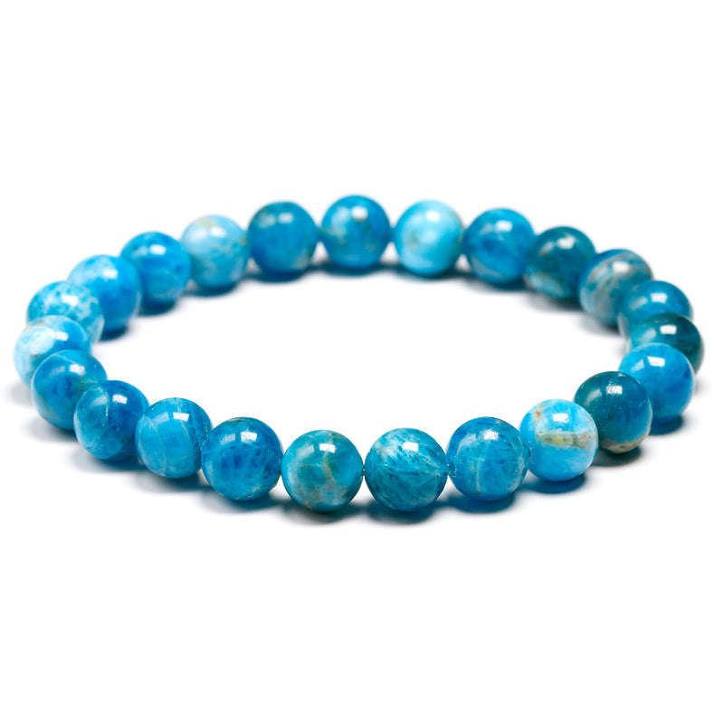 Oceaankristal | Armband van natuurlijke oceaanblauwe apatiet