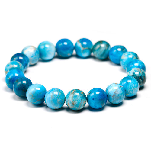 Oceaankristal | Armband van natuurlijke oceaanblauwe apatiet
