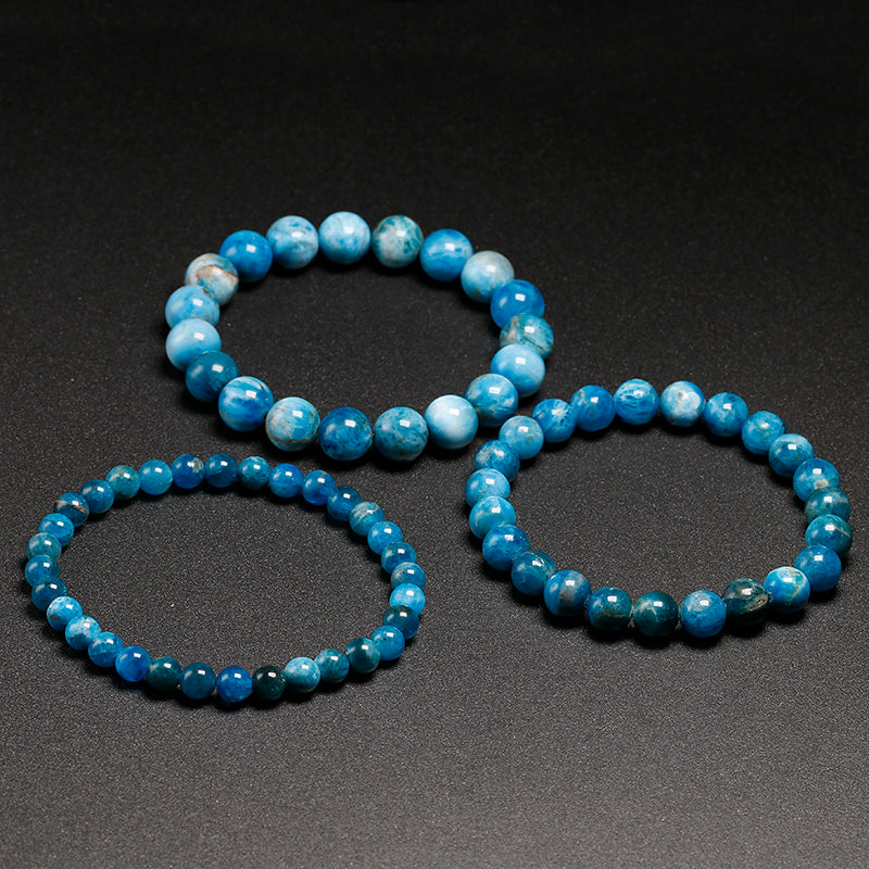 Oceaankristal | Armband van natuurlijke oceaanblauwe apatiet