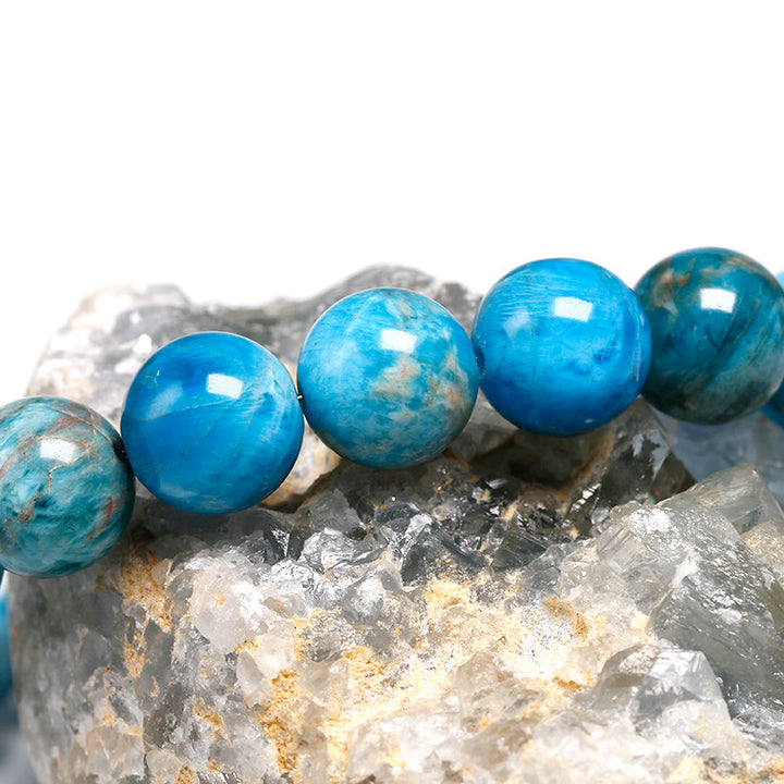 Oceaankristal | Armband van natuurlijke oceaanblauwe apatiet