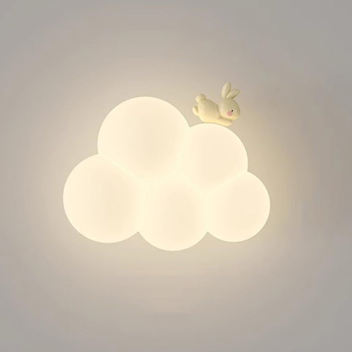 Wandgemonteerd kindernachtlampje wolkontwerp LED-lamp