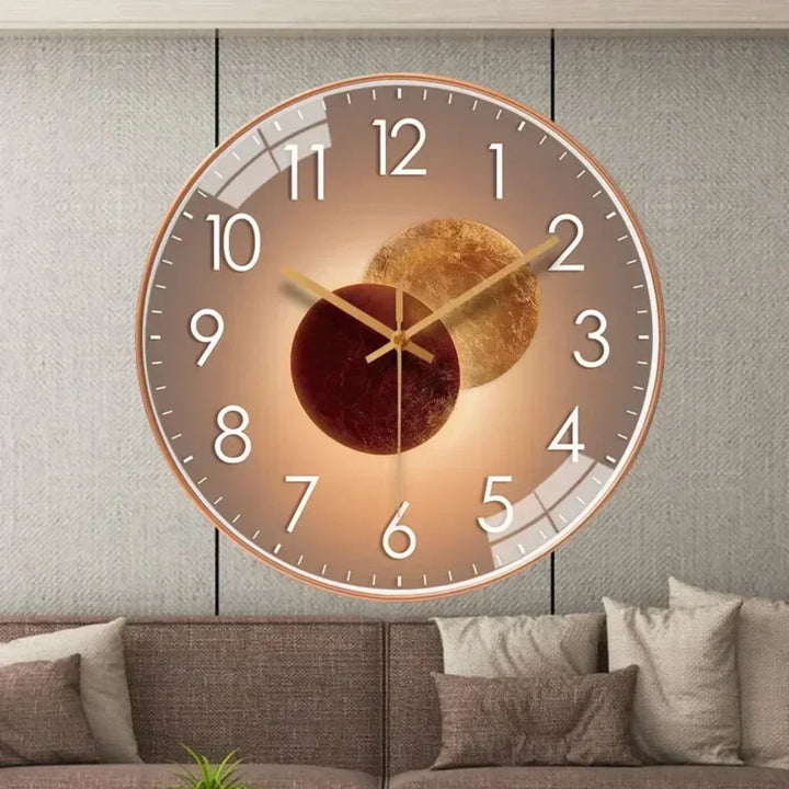 Stille wandklok, minimalistisch en geruisloos uurwerk voor in huis