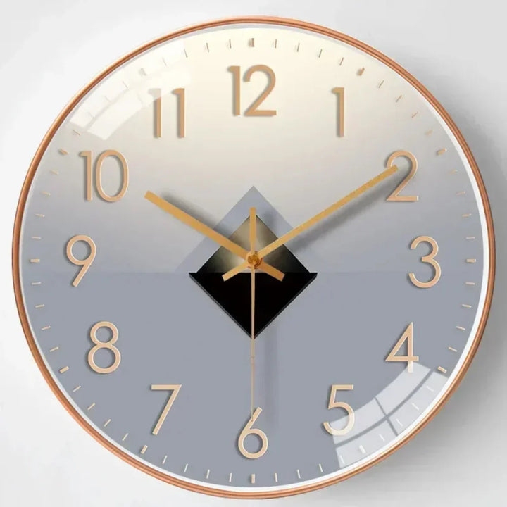 Stille wandklok, minimalistisch en geruisloos uurwerk voor in huis