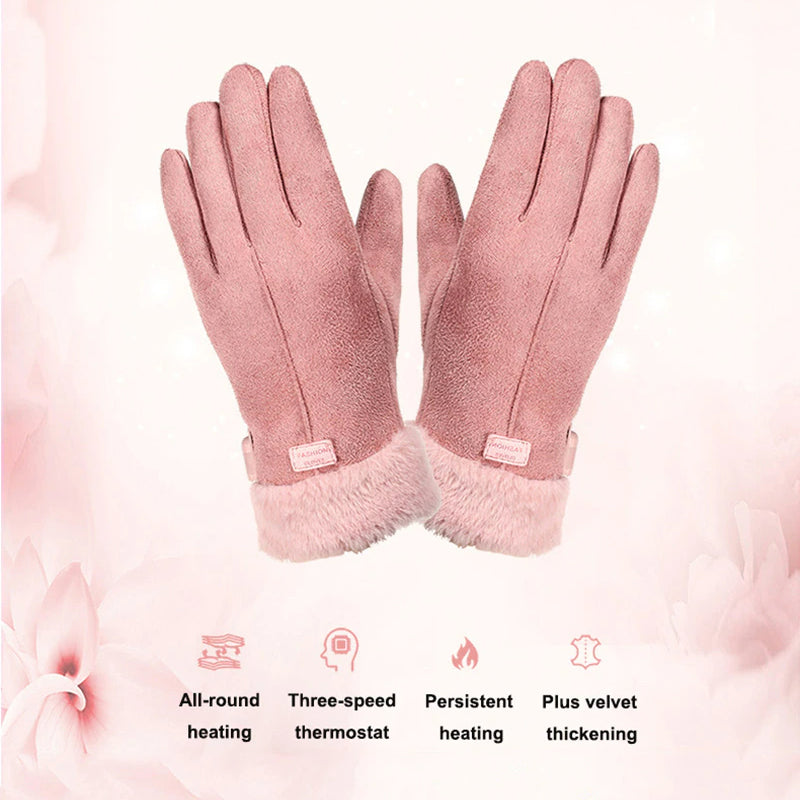 Oplaadbare verwarmde handschoenen voor dames, snel warm en de hele dag warmte