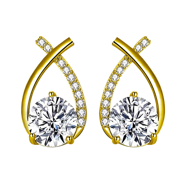 Elegante oorbellen van wit goud met subtiele glans