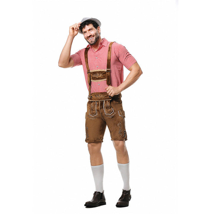 Beiers herenkostuum met lederhose en overhemd