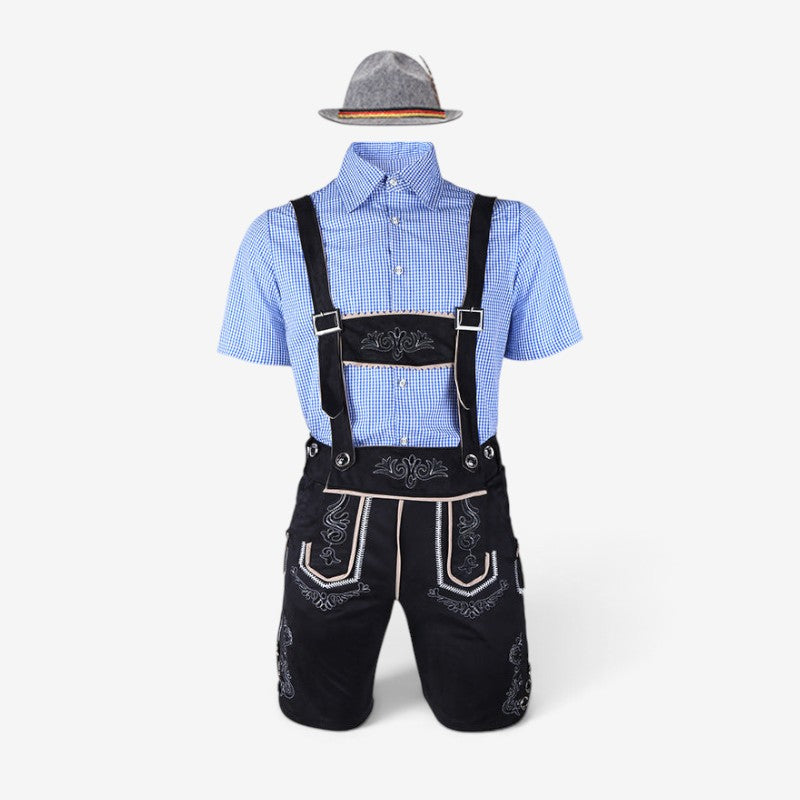 Beiers herenkostuum met lederhose en overhemd