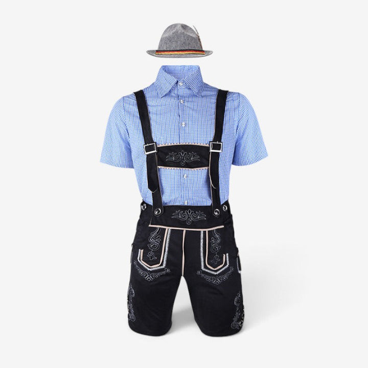 Beiers herenkostuum met lederhose en overhemd