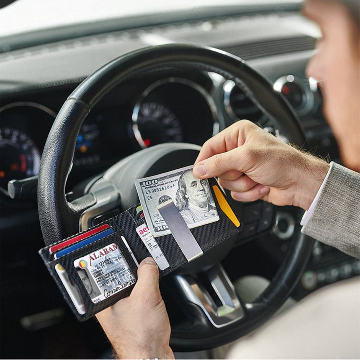 Slanke RFID-portemonnee met geldclip