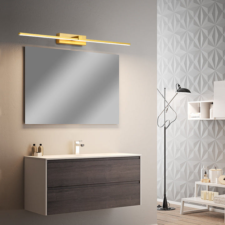 Lineaire zeshoekige spiegel wandlamp – Moderne vanity voor badkamer en slaapkamer