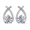 Elegante oorbellen van wit goud met subtiele glans