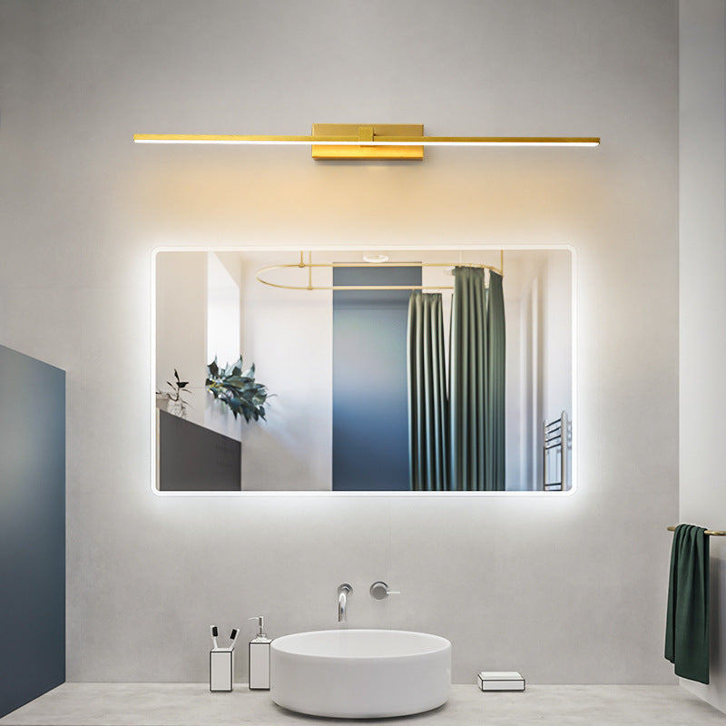 Lineaire zeshoekige spiegel wandlamp – Moderne vanity voor badkamer en slaapkamer