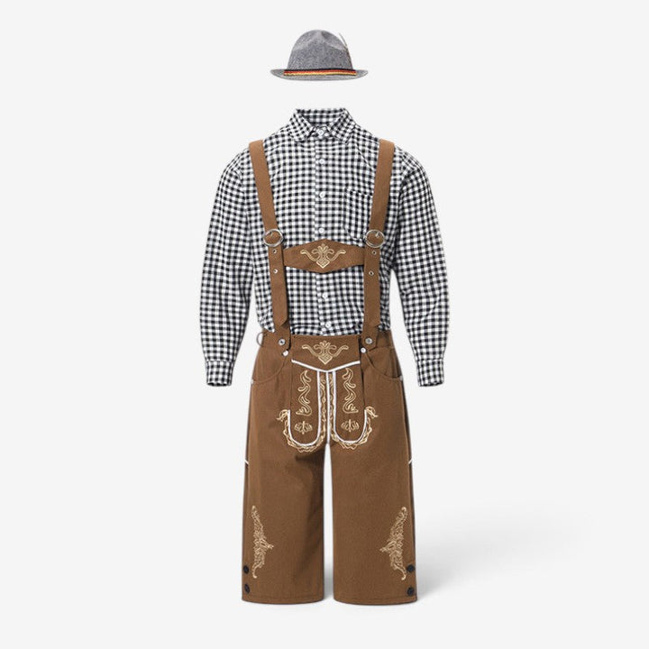 Beiers herenkostuum met lederhose en overhemd