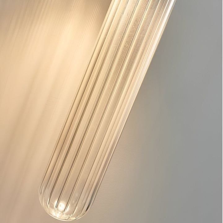 Nordic Wandlamp van Golfglas met LED, Messing, 1 Lichtpunt