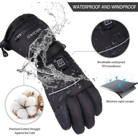 Oplaadbare verwarmde handschoenen, bescherming voor buiten in de winter