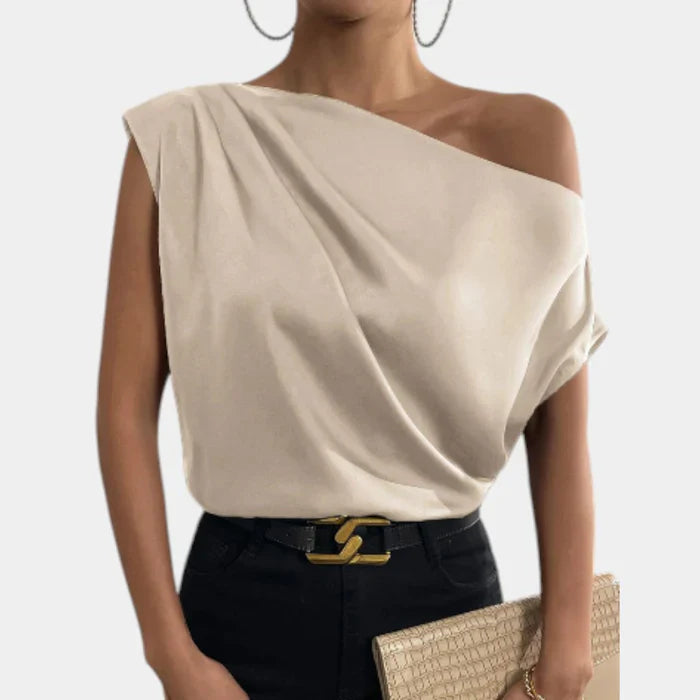 Off-Shoulder Dames Top met Luchtige Pasvorm