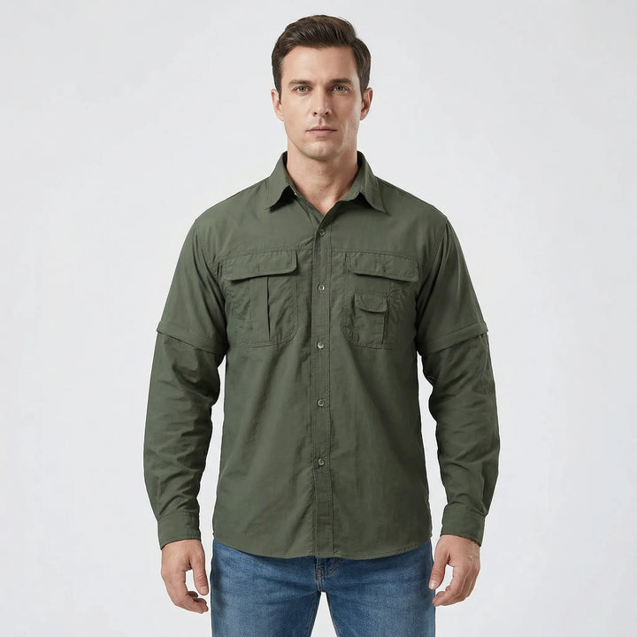 Outdoorshirt met afritsbare mouwen - Brett