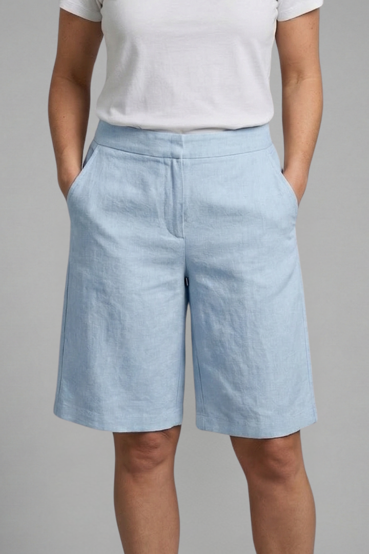 Dames high-waist zomershort met getailleerde pasvorm, losse pasvorm voor elke dag