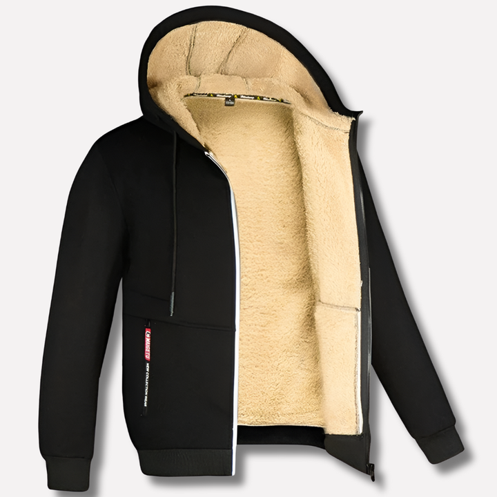 Patrick -  Heren Fleece Trui met Bontvoering