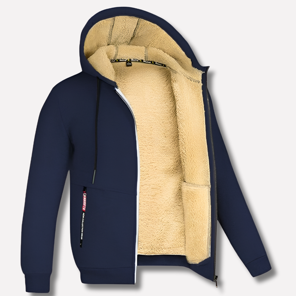 Patrick -  Heren Fleece Trui met Bontvoering