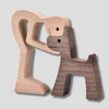 PawBond - Handgemaakt Houten Hond & Mens Sculptuur | Hondenbeeldje