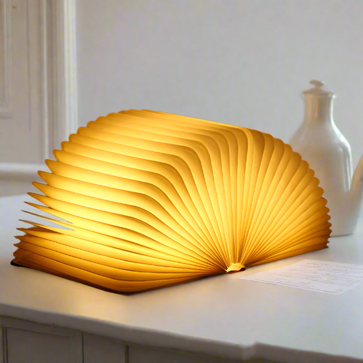 Decoratief boekvormig LED-nachtlampje, oplaadbaar via USB