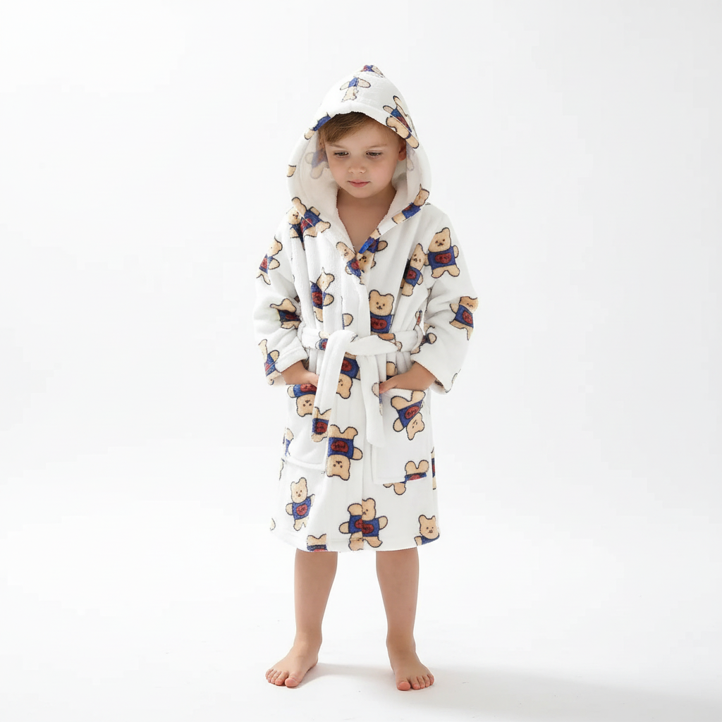 Plush kindermorgenjas - CozyWrap