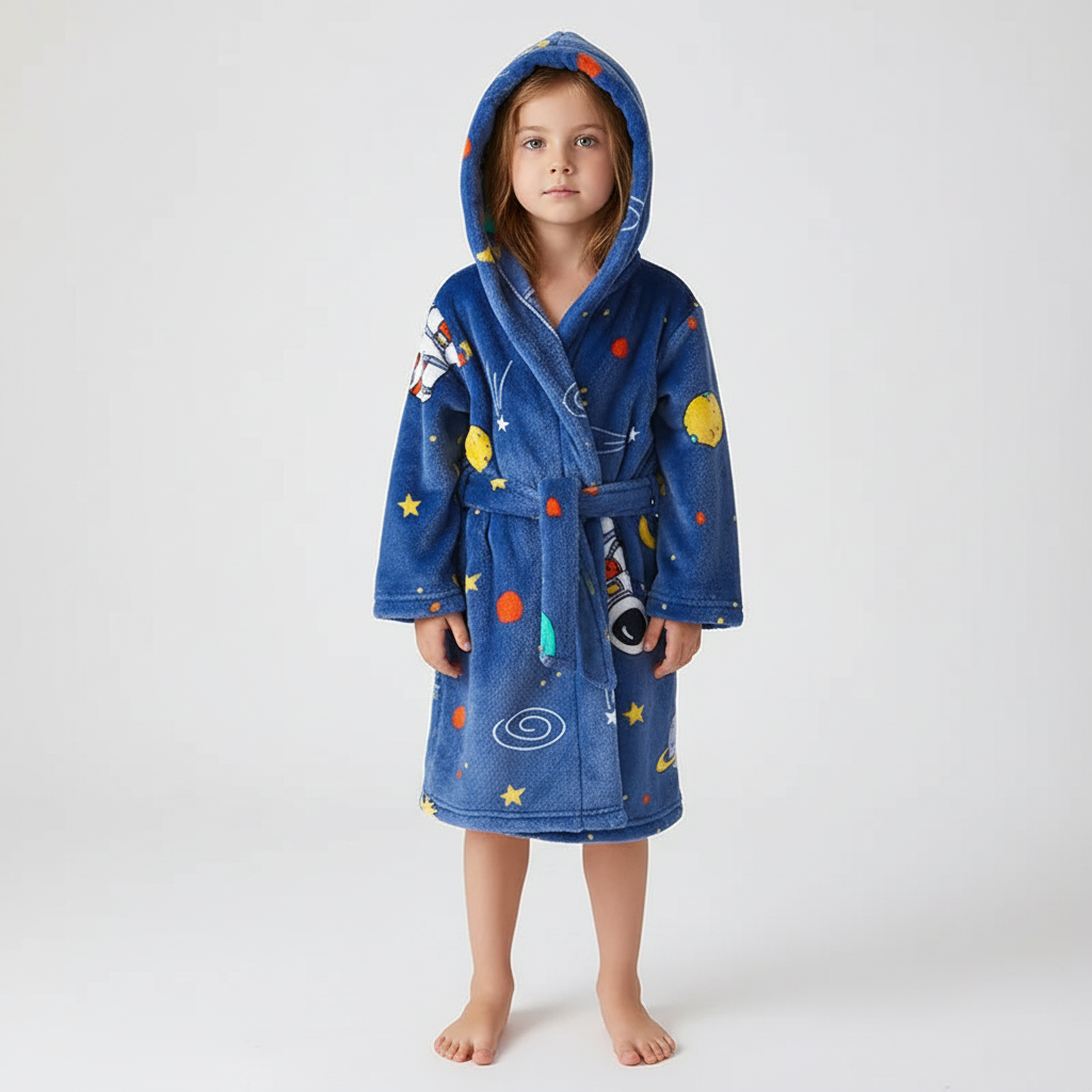 Plush kindermorgenjas - CozyWrap