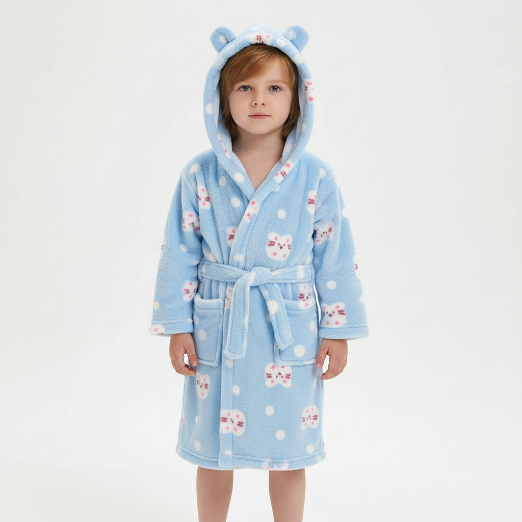 Plush kindermorgenjas - CozyWrap