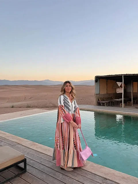 Maxi en mini bohemian jurk - Angela