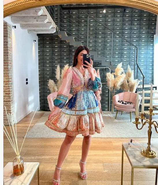 Maxi en mini bohemian jurk - Angela