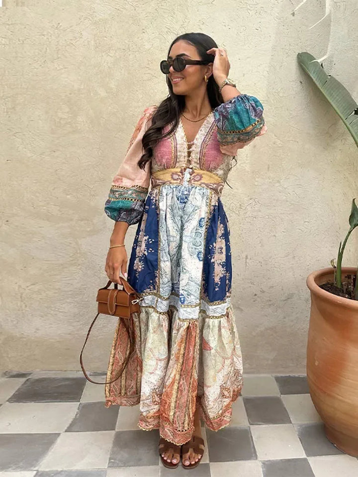 Maxi en mini bohemian jurk - Angela