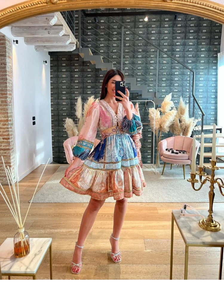 Maxi en mini bohemian jurk - Angela