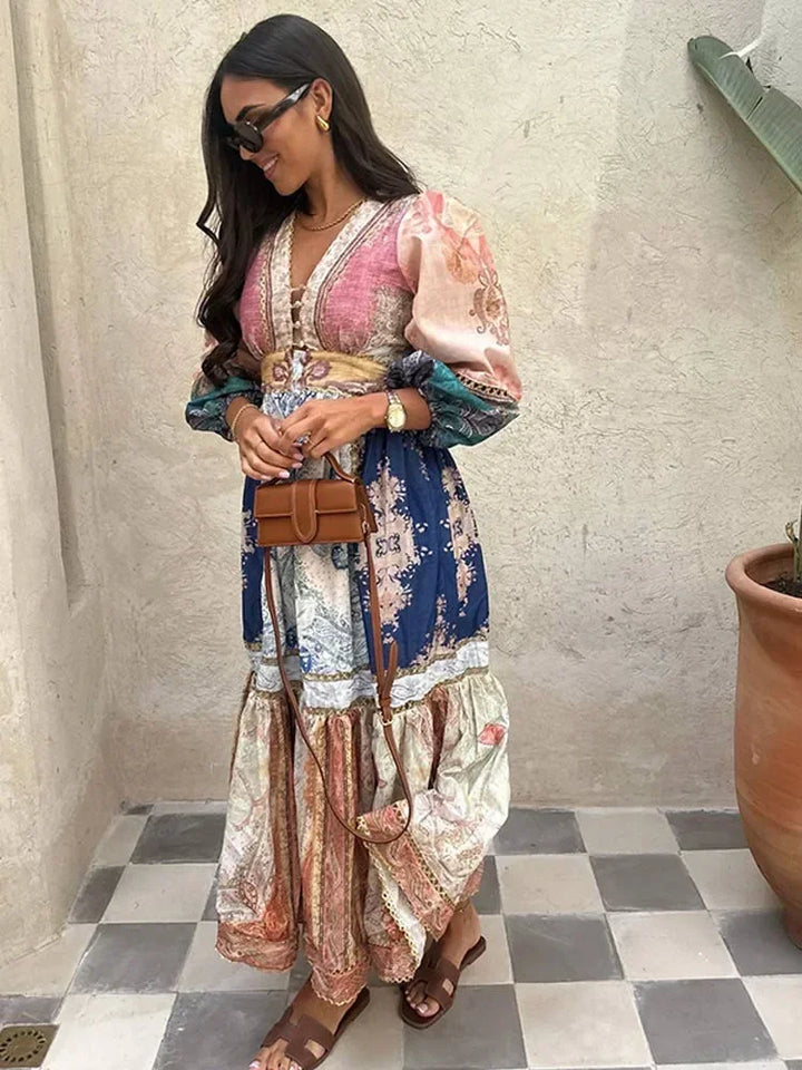 Maxi en mini bohemian jurk - Angela