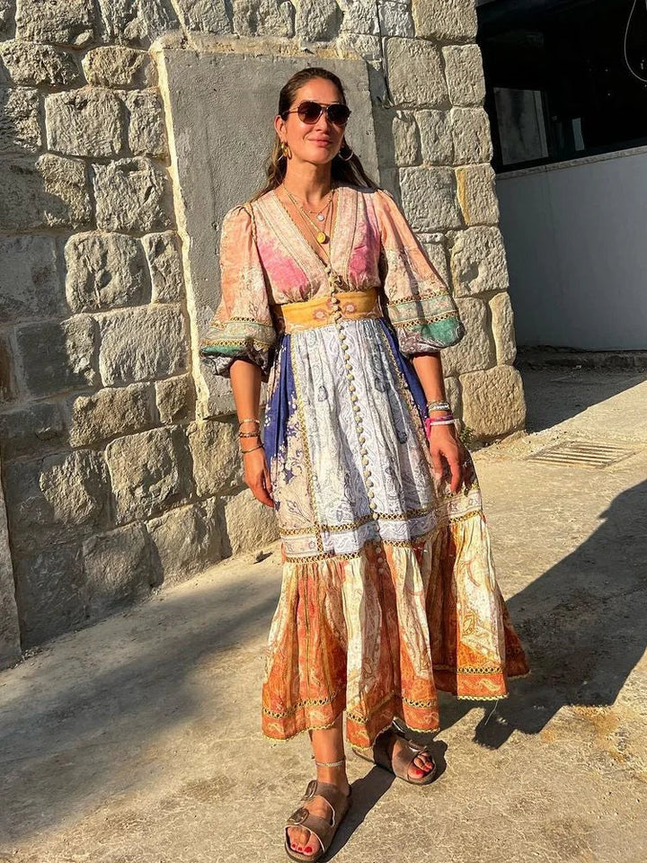 Maxi en mini bohemian jurk - Angela