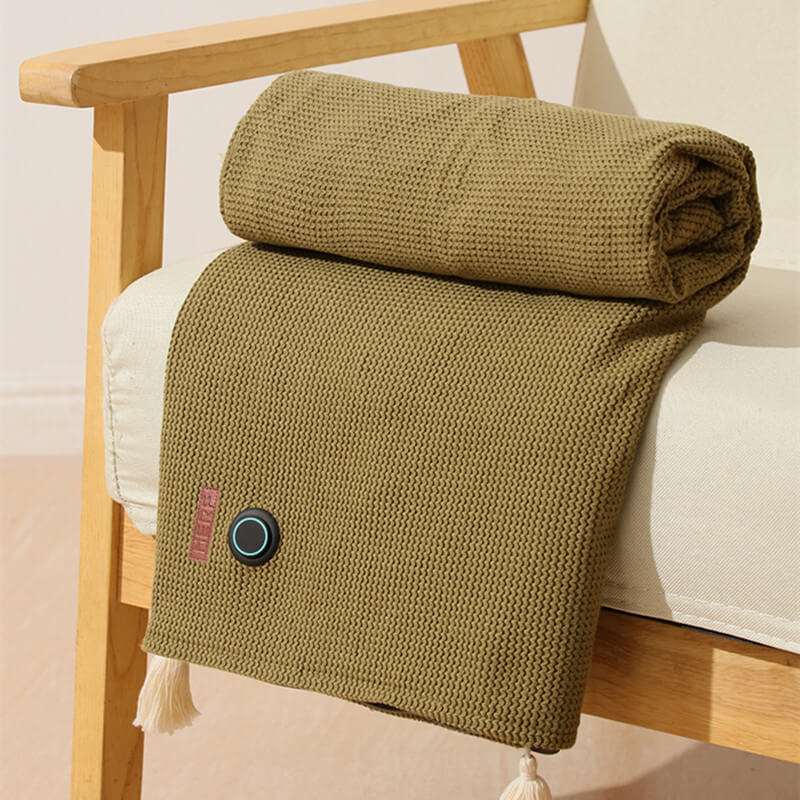 USB-warmteplaid van wafelfleece met drie standen
