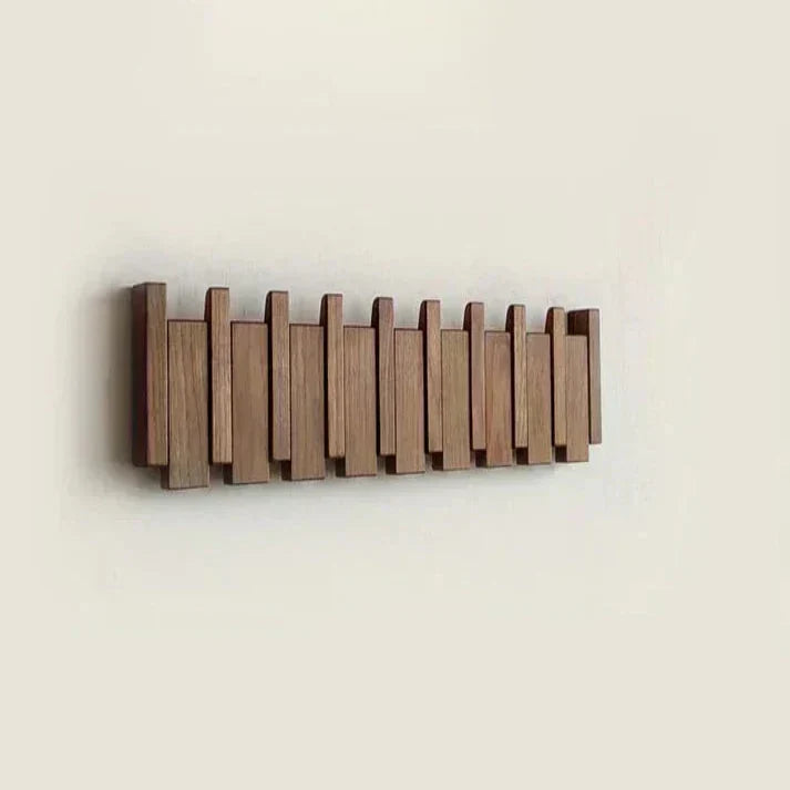 Piano massief houten kapstok | Elegante wandhaken