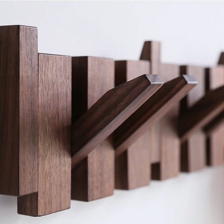 Piano massief houten kapstok | Elegante wandhaken