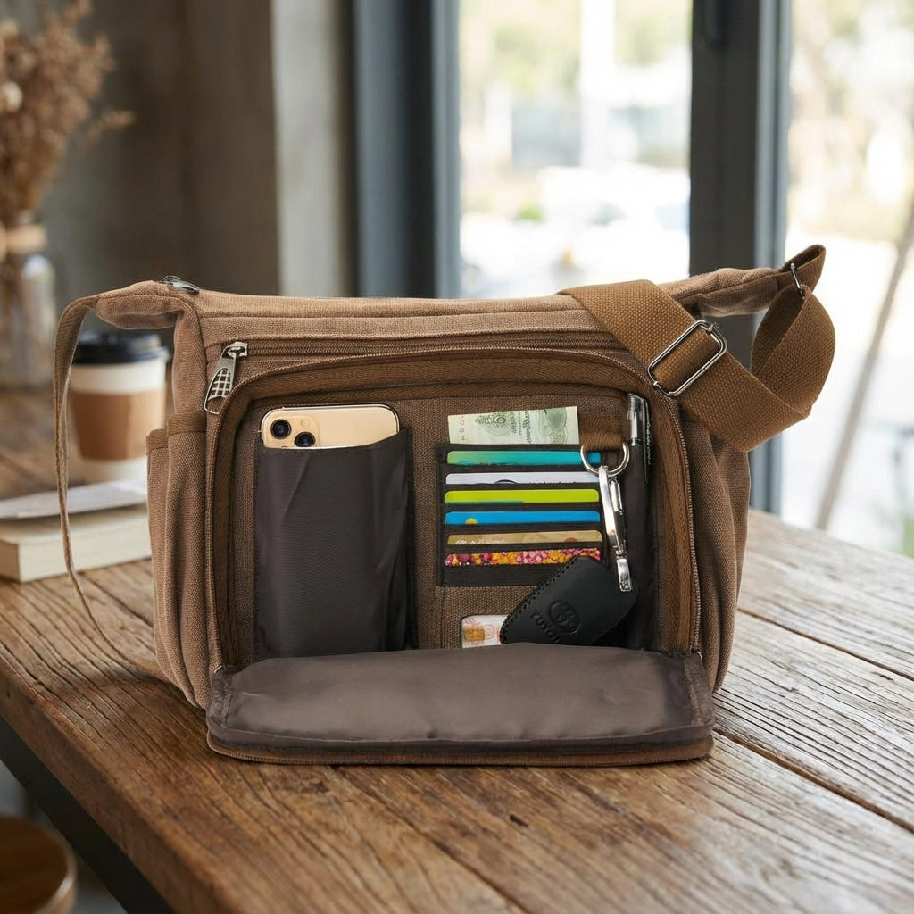 RFID Blokkende Messenger Tas - SecureCanvas
