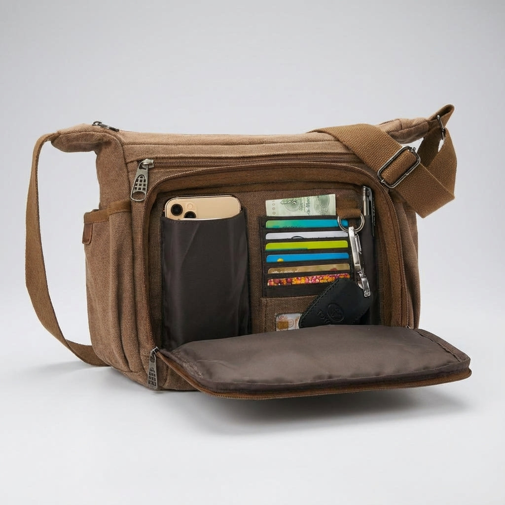 RFID Blokkende Messenger Tas - SecureCanvas