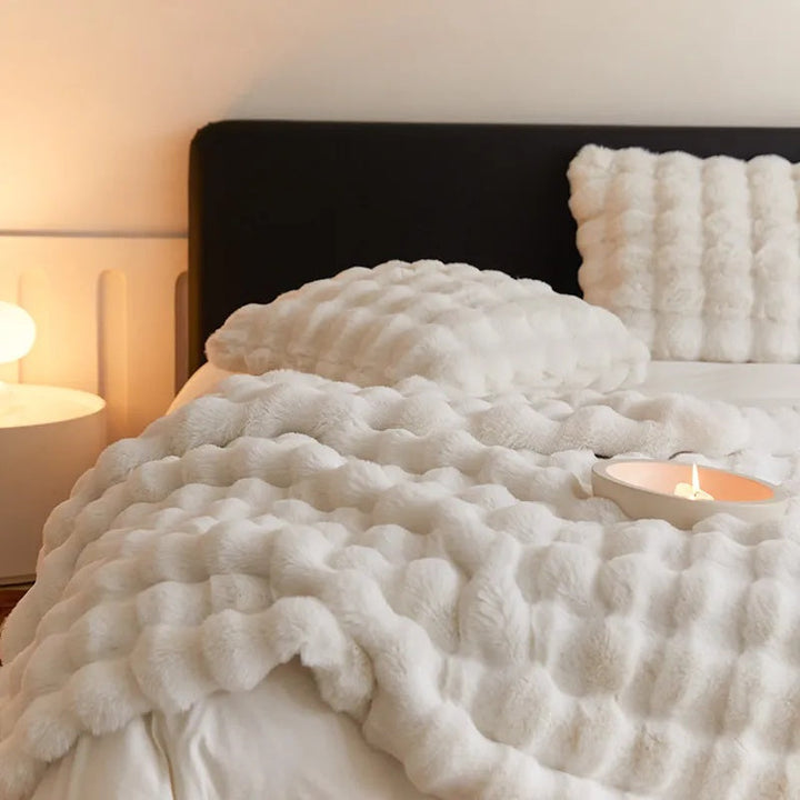 Pluche comfortdeken voor ontspanning & onderweg