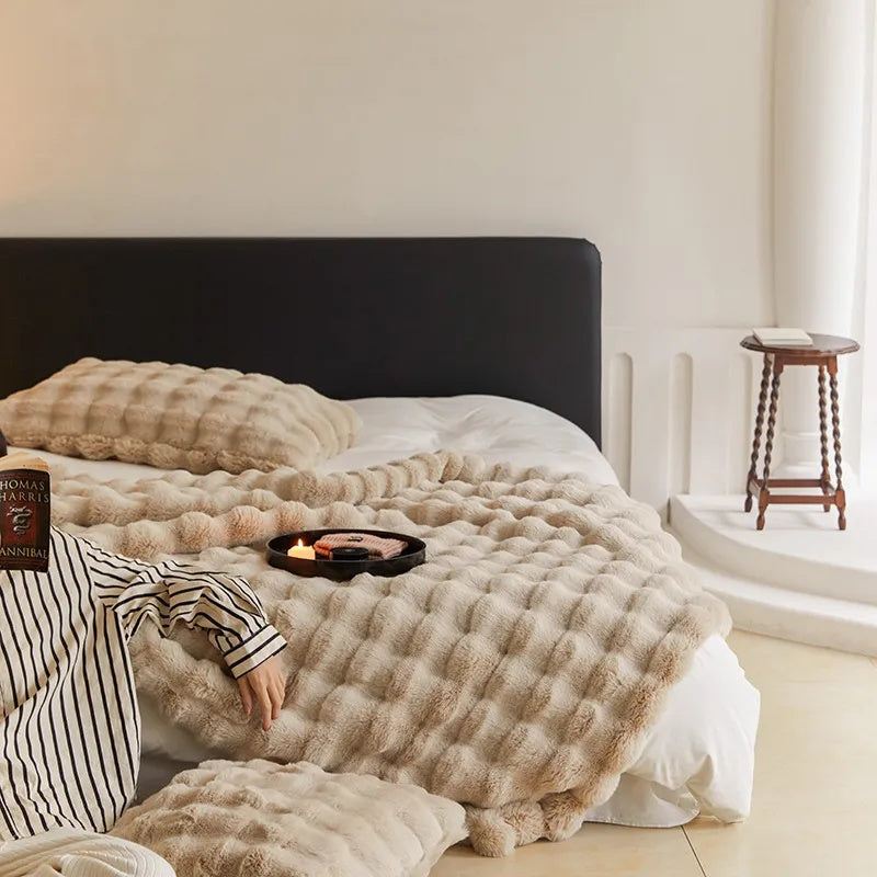 Pluche comfortdeken voor ontspanning & onderweg