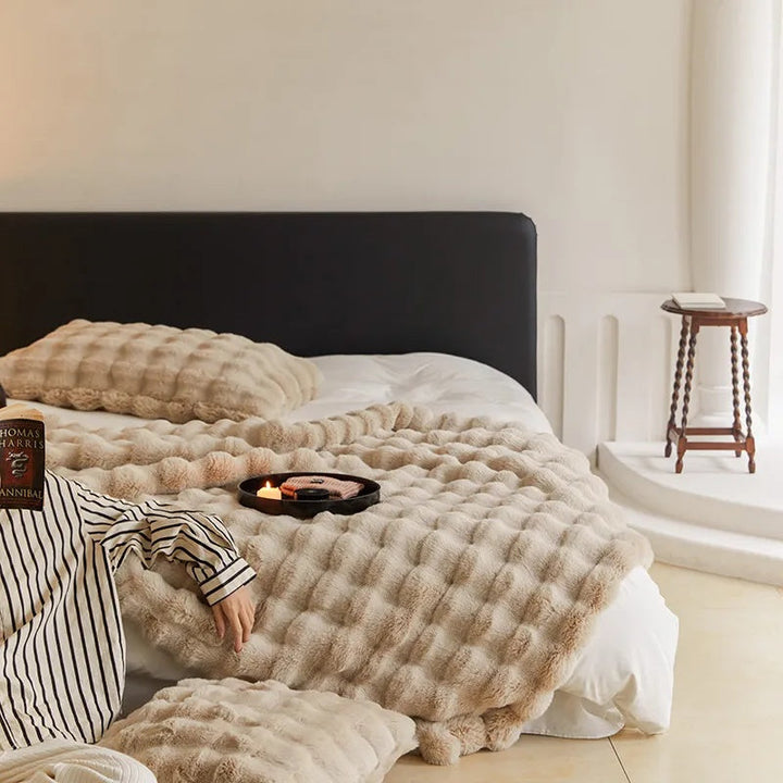Pluche comfortdeken voor ontspanning & onderweg